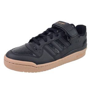 Adidas Mens Forum Original Shoes Casual Sneaker Leather Black Gum